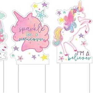 Enchanted Unicorn Birthday Party Yard Signs - 24.8" x 15.8" birthday NEW